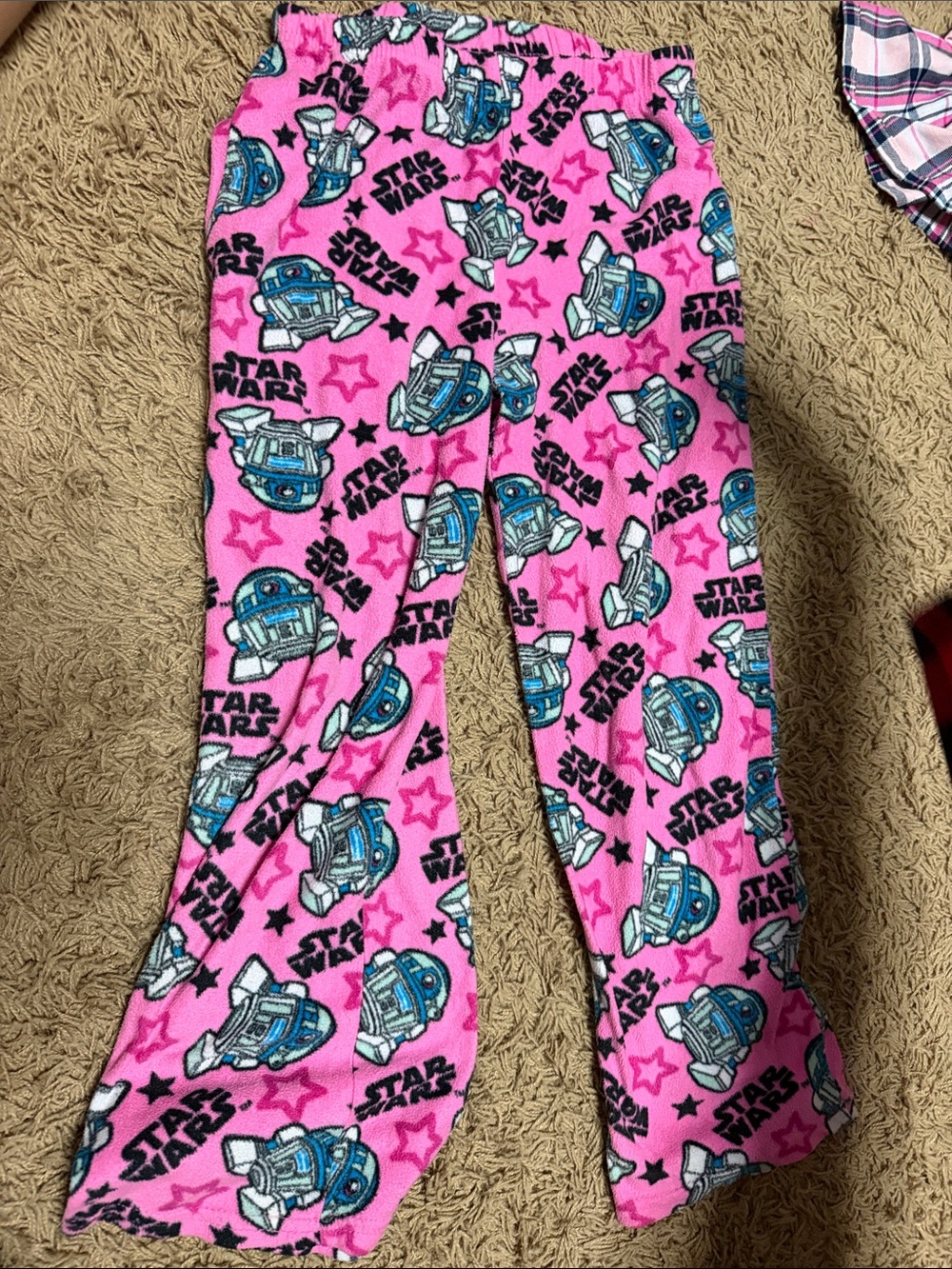 Star Wars Pink R2-D2 Fleece Pajama Bottoms